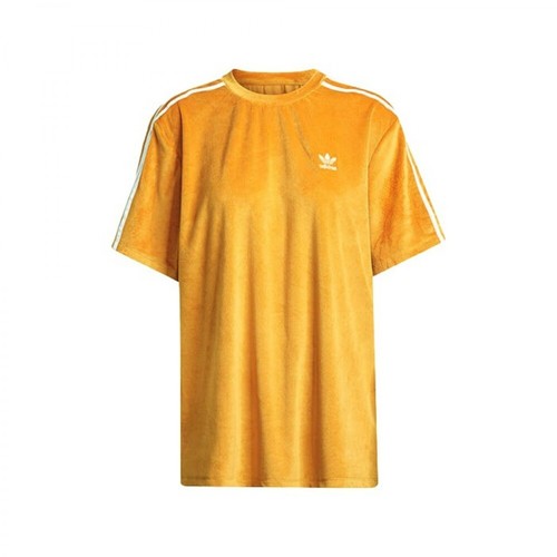 Adidas Originals, Koszulka damska Adicolor Classics Corded Velour Loose H37840 Pomarańczowy, female, 171.35PLN