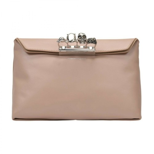 Alexander McQueen, Four Ring Soft Pouch Beżowy, female, 6495.31PLN