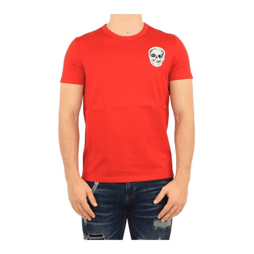 Alexander McQueen, Skull Prt T-Shirt Japanes Czerwony, male, 505.50PLN