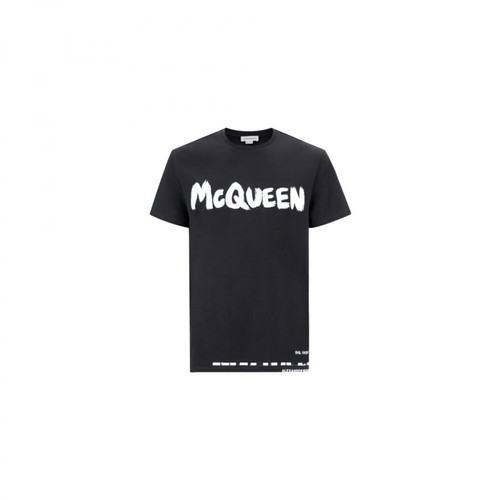 Alexander McQueen, T-Shirt Logo Graffiti Czarny, male, 1095.00PLN