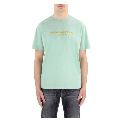 Alexander Wang, Ucc1211030 T-shirt maniche corte Zielony, male, 637.00PLN