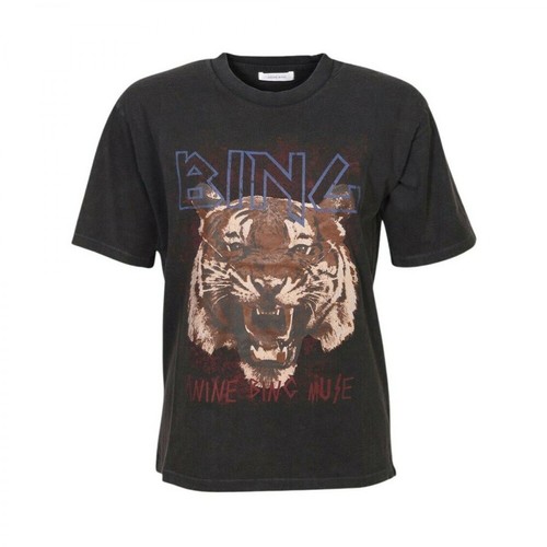 Anine Bing, T-shirt Tiger Czarny, female, 452.00PLN