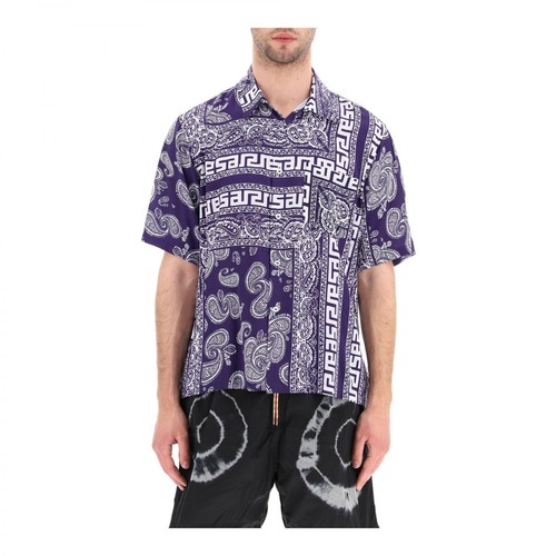 Aries, Bandana print hawaiian shirt Fioletowy, male, 1129.00PLN