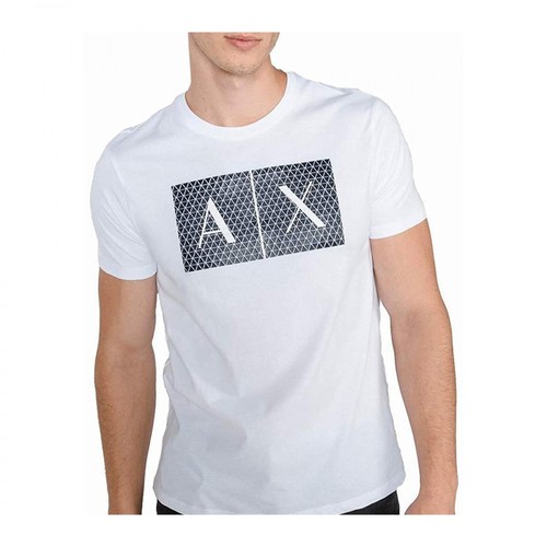 Armani Exchange, T-shirt Biały, male, 318.68PLN