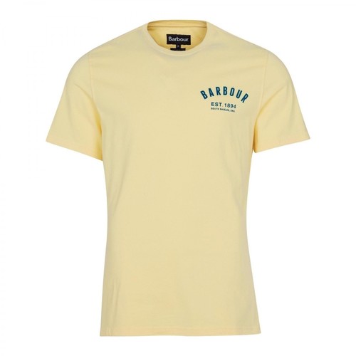 Barbour, Preppy T-shirt Beżowy, male, 246.00PLN
