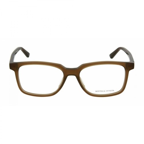 Bottega Veneta, Square Acetate Optical Glasses Brązowy, male, 1022.00PLN
