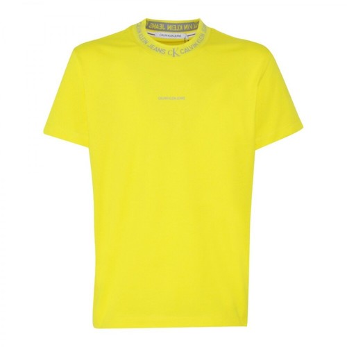 Calvin Klein Jeans, t-shirt Żółty, male, 221.00PLN
