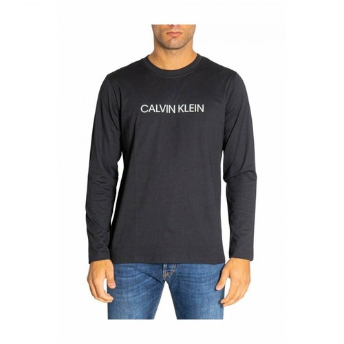 Calvin Klein, Long sleeve T-Shirt Czarny, male, 389.49PLN