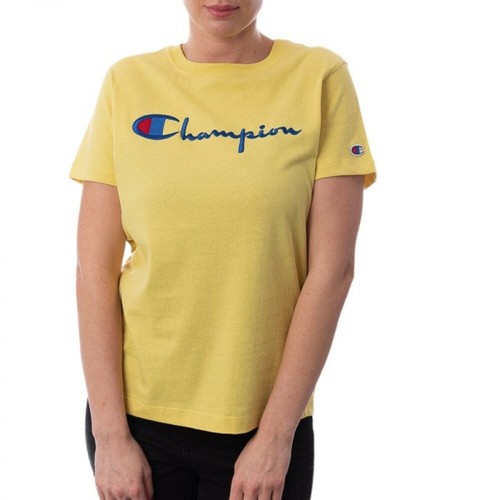 Champion, Koszulka Crewneck T-shirt 110992 Ys046 Żółty, female, 194.35PLN