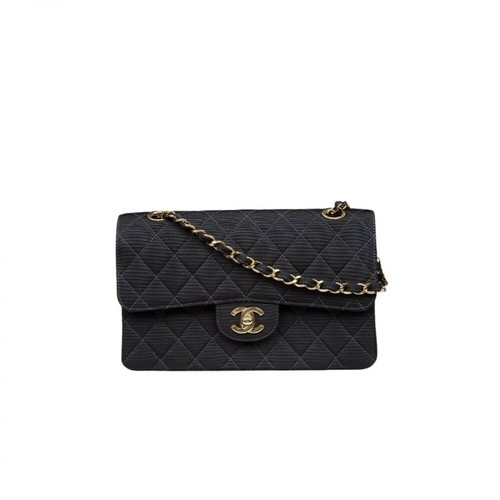 Chanel Vintage, pre-owned Small Canvas Double Flap Bag Czarny, female, 23757.36PLN