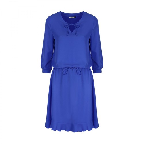 Colett, Zwiewna krótka sukienka z wiązaniem w talii Niebieski, female, 117.55PLN