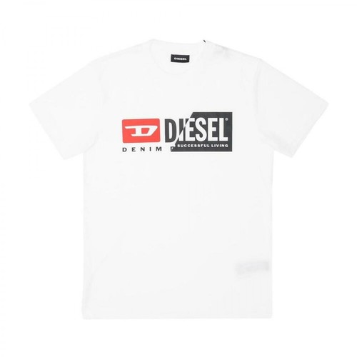 Diesel, T-Shirt with Print Biały, male, 325.00PLN