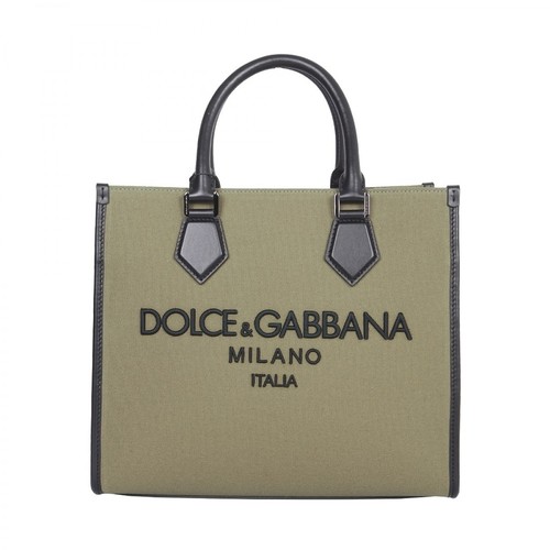 Dolce & Gabbana, Edge Shopping Bag Zielony, male, 7388.00PLN
