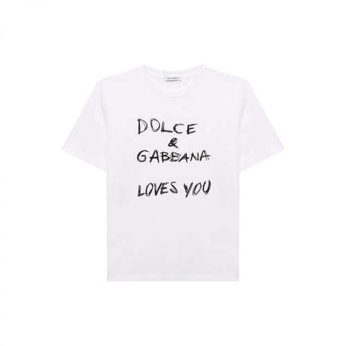 Dolce & Gabbana, T-shirt Biały, male, 1843.00PLN