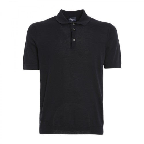 Drumohr, Polo T-shirt Niebieski, male, 670.60PLN