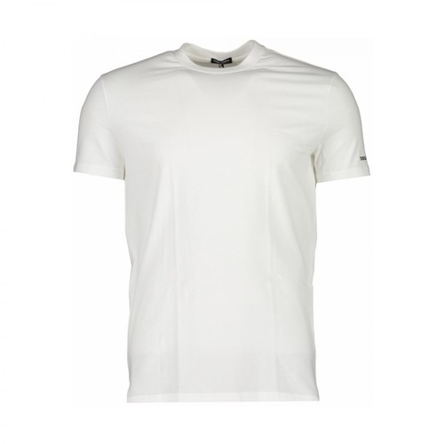 Dsquared2, Basic Round Neck T-shirt Biały, male, 388.00PLN