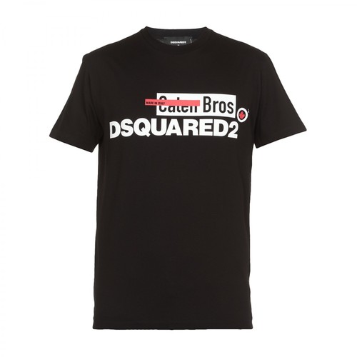 Dsquared2, Crew Neck T-Shirt Czarny, male, 607.00PLN