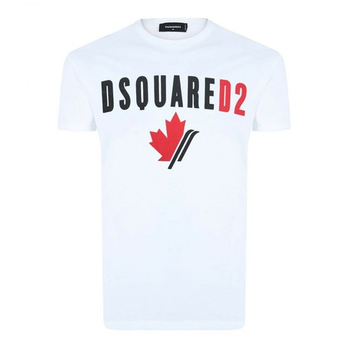 Dsquared2, Logo-Printed T-Shirt Biały, male, 835.00PLN