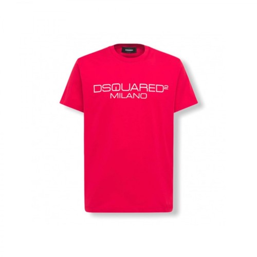 Dsquared2, Milano T-shirt Czerwony, male, 593.00PLN