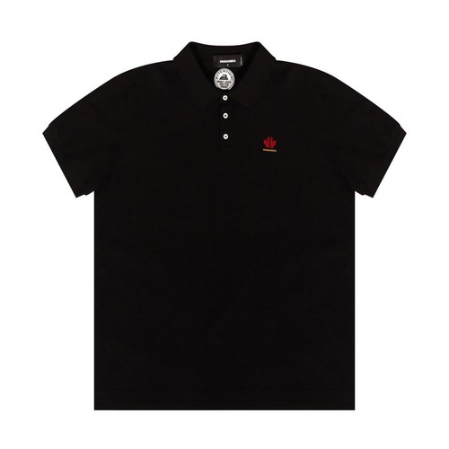 Dsquared2, Polo shirt with logo Czarny, male, 875.70PLN