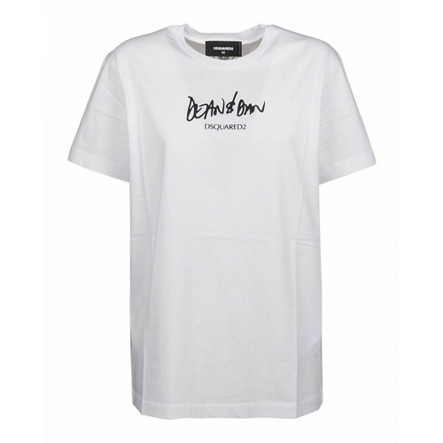 Dsquared2, T-shirt With Print Biały, female, 736.95PLN