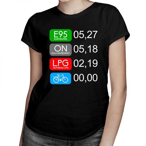 E95 ON LPG Rower - damska koszulka z nadrukiem 69.00PLN