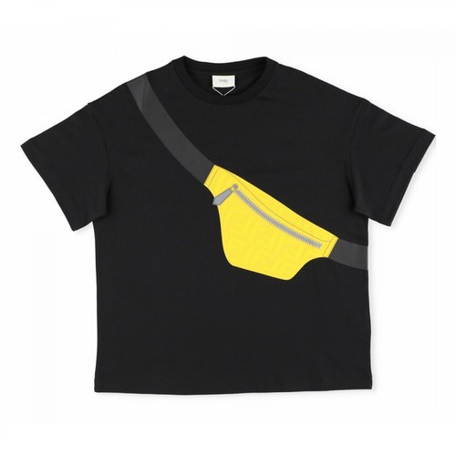 Fendi, T-shirt Czarny, male, 1022.00PLN