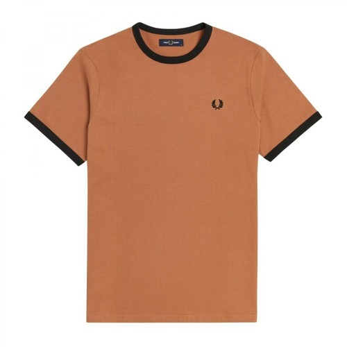Fred Perry, T-Shirt M3519 Brązowy, male, 313.19PLN