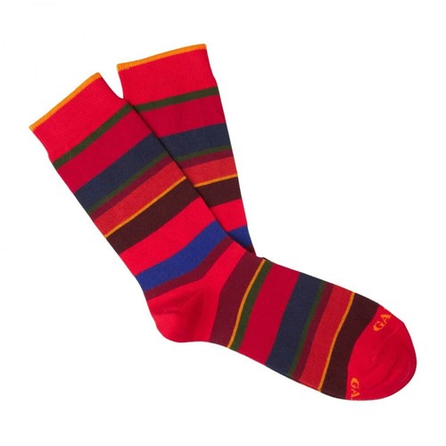 Gallo, Multicolor Striped Socks Czerwony, female, 116.00PLN