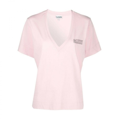 Ganni, T-shirt Różowy, female, 348.00PLN