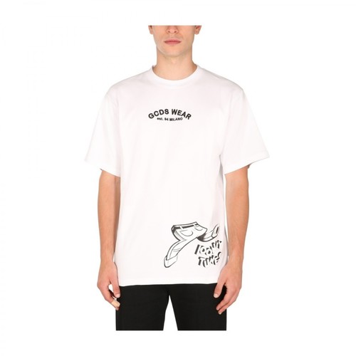 Gcds, Looney Tunes Print T-Shirt Biały, male, 684.00PLN