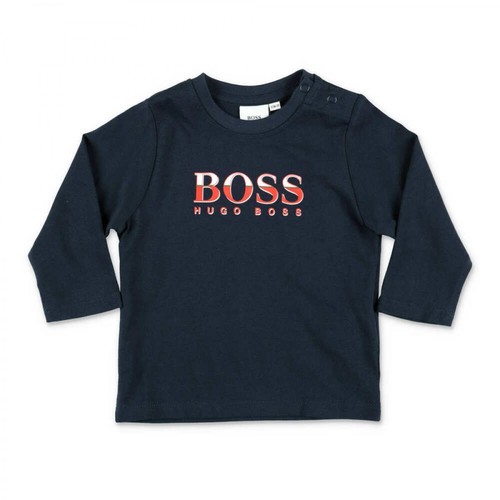 Hugo Boss, cotton jersey Hugo Boss t-shirt Niebieski, male, 174.00PLN