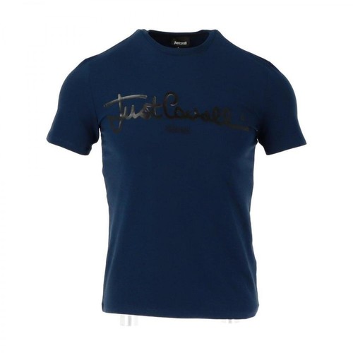 Just Cavalli, T-Shirt Niebieski, male, 302.94PLN