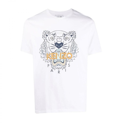 Kenzo, T-shirt Tiger Biały, male, 434.00PLN