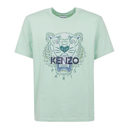 Kenzo, Tiger Classic T-Shirt Zielony, male, 434.00PLN
