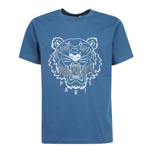 Kenzo, Tiger-Motif T-shirt Niebieski, male, 324.00PLN