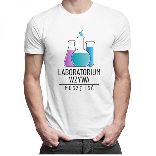 Laboratorium wzywa, muszę iść - męska koszulka z nadrukiem 69.00PLN