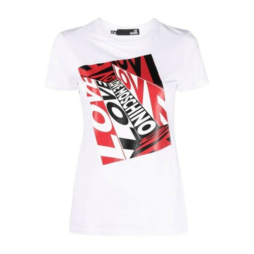 Love Moschino, T-Shirt Biały, female, 507.52PLN