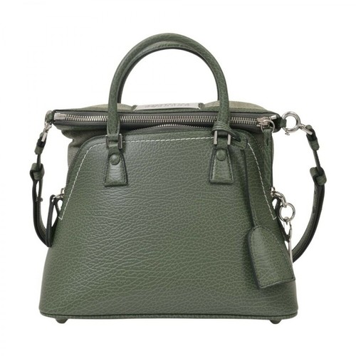 Maison Margiela, 5Ac Mini Bag in Leather Zielony, female, 5628.36PLN