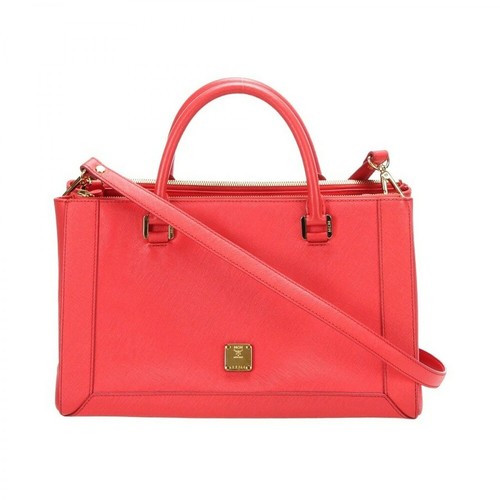 MCM Pre-owned, Nuovo Leather Shoulder Bag Czerwony, female, 2522.00PLN