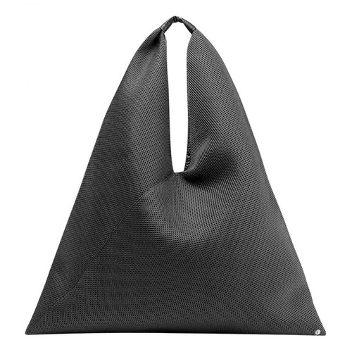 MM6 Maison Margiela, Medium black Japanese mesh bag Czarny, female, 776.00PLN