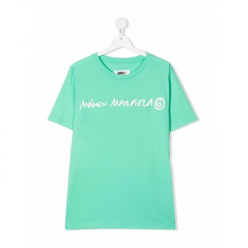 MM6 Maison Margiela, T-shirt Niebieski, female, 411.00PLN