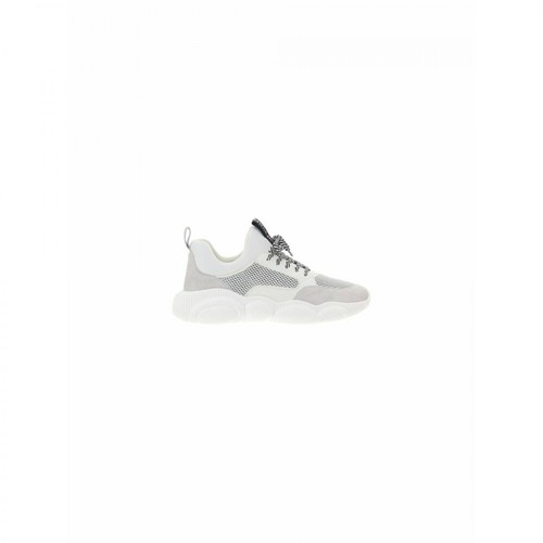 Moschino, Mb15103G1Dgh110A Leather Sneakers Biały, male, 1330.00PLN