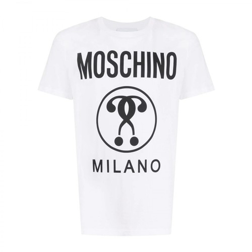 Moschino, Questionmark T-Shirt Biały, male, 684.00PLN