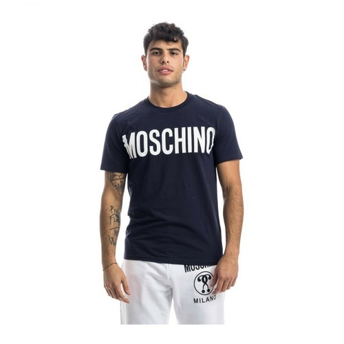 Moschino, T-shirt Niebieski, male, 388.00PLN