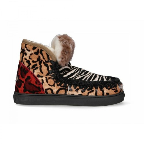 Mou, Eskimo sneakers cav patchwork - 111007D-Zebbkw Czarny, female, 1353.00PLN