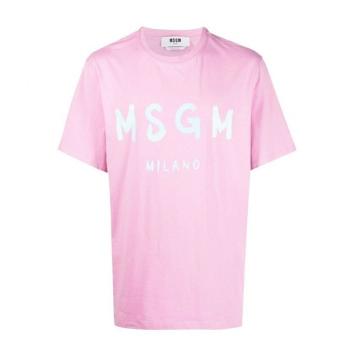 Msgm, T-shirt Różowy, male, 325.00PLN