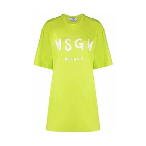 Msgm, T-shirt Zielony, female, 616.00PLN