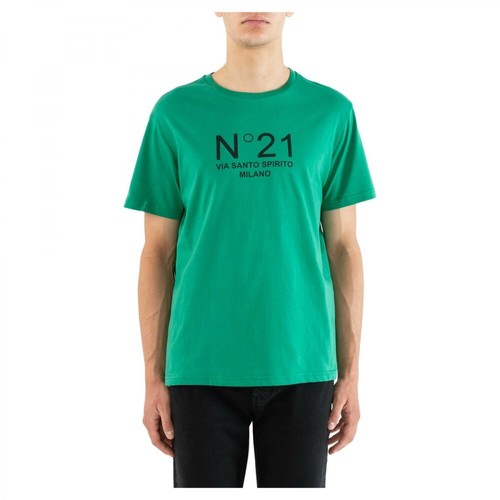 N21, F031-6316 T-shirt maniche corte Zielony, male, 513.00PLN
