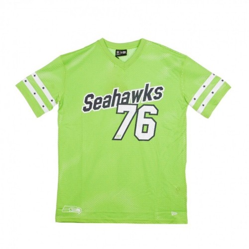 New Era, Casacca NFL Stripe Sleeve T-Shirt Seasea Zielony, male, 320.00PLN